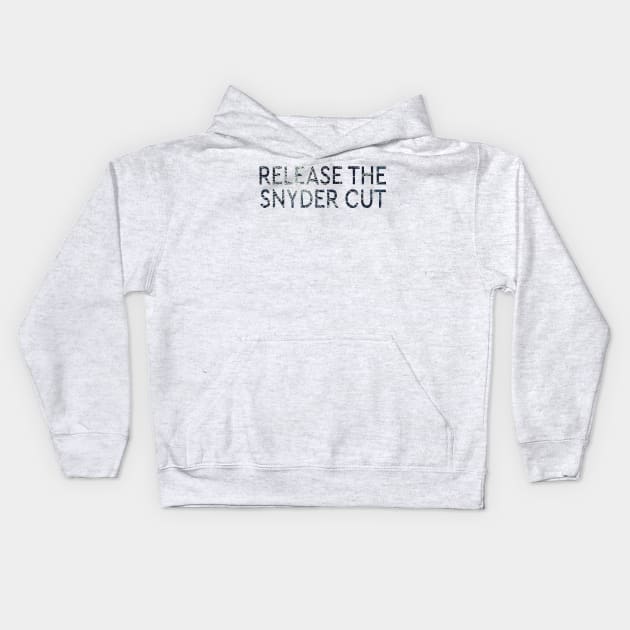 RELEASE THE SNYDER CUT - GLASS SHATTERED TEXT Kids Hoodie by TSOL Games